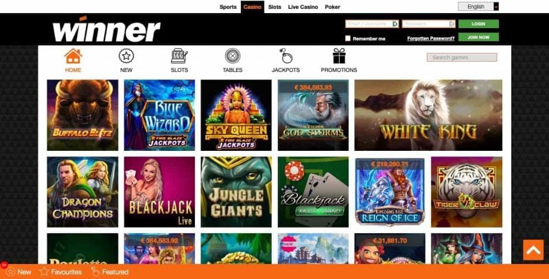 winner casino jeux