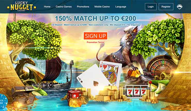 L'interface de Lucky Nugget Casino