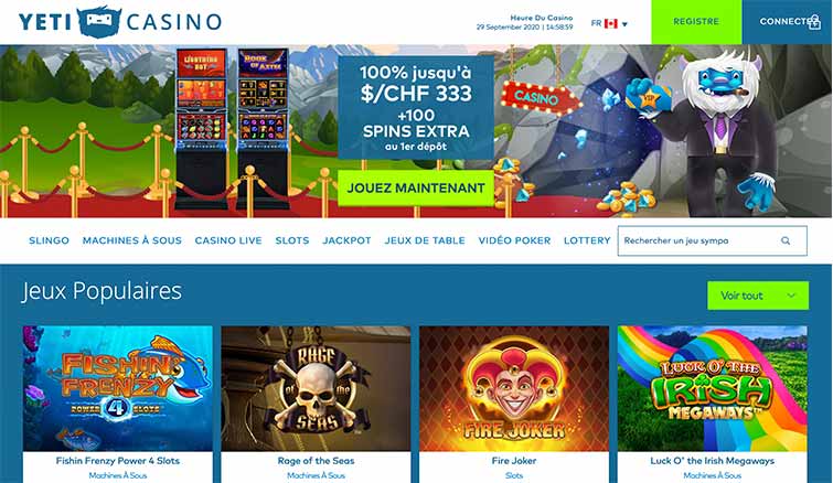 Avis Yeti Casino