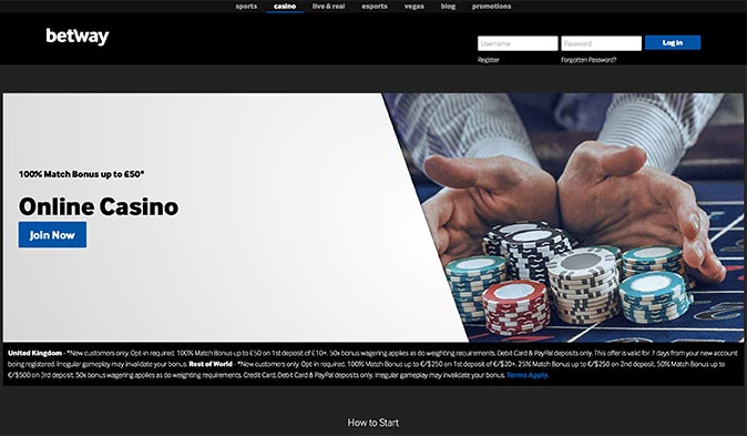 Avis Casino Betway