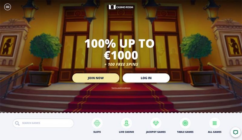 L'interface de Casino Room