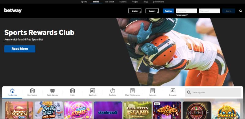 screenshot betway interface